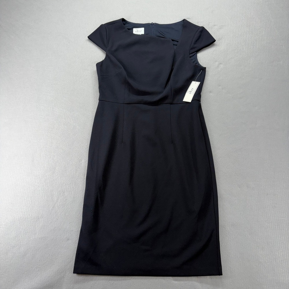 DM Collection Sheath Dress Womens 8P‎ Marine Navy Cap Sleeve Stitch Fix NWT